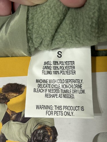 Botas y Barkley Mascotas Chaqueta Amortiguador Talla PEQUEÑA Verde Ropa para Mascotas Nuevo - Imagen 5 de 8