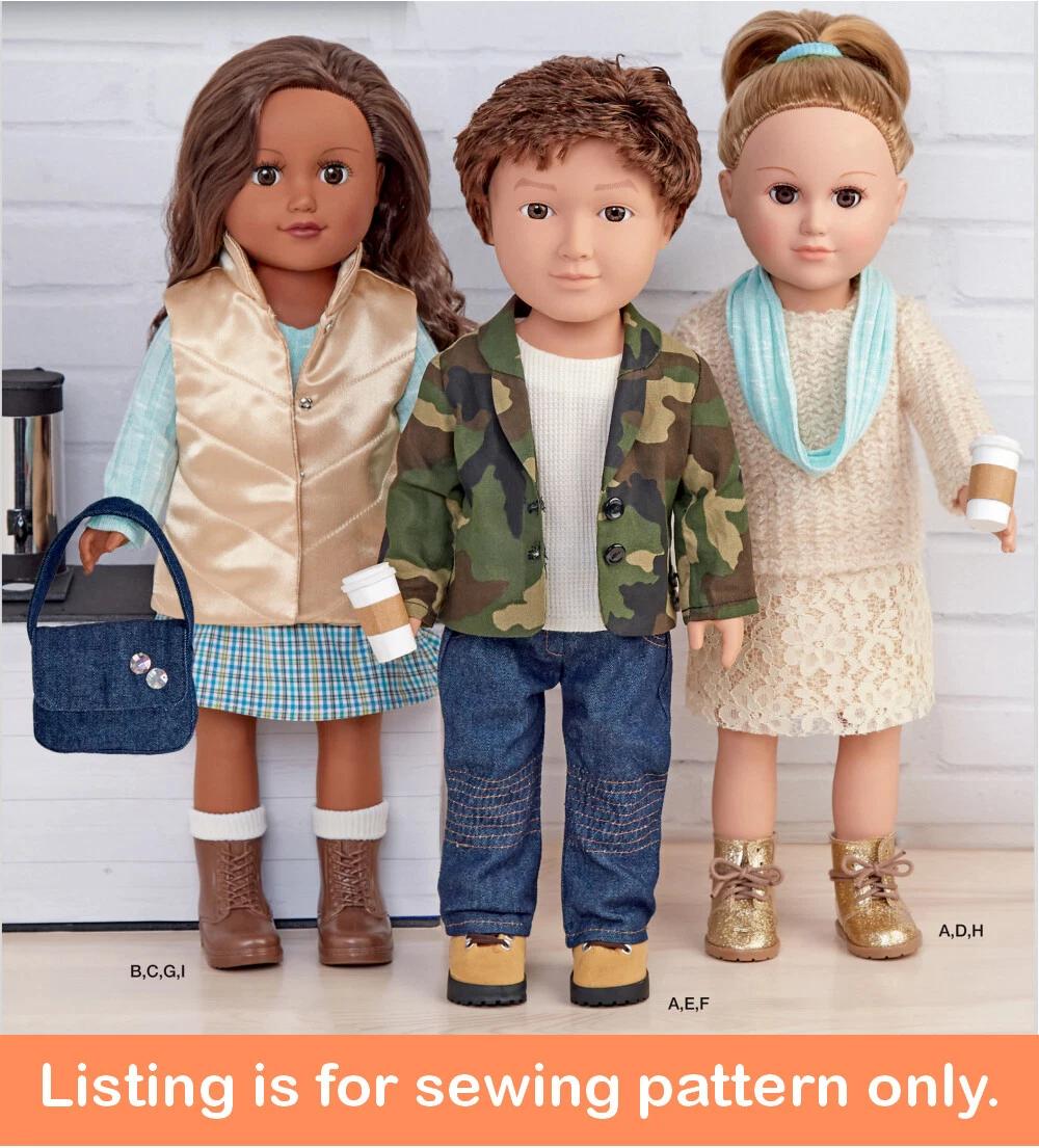 18 boy doll clothes cheap patterns