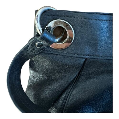 Coach - Ashley Leder Hippie Schultertasche + Hangtag, schwarz, lila - F17605 - Bild 6 von 9