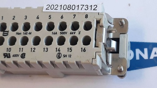 CONECTOR HARTING HAN 16E M 500V 16A 6KV SH 12 - Imagen 7 de 8