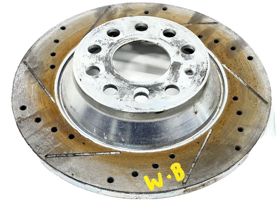2016–2023 AUDI TT QUATTRO 8S MK3 FRONT & REAR BRAKE DISC ROTOR CROSS DRILLED OEM - Image 3 of 4