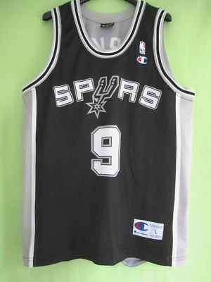 Maillot basket SPURS Parker #9 Champion USA Jersey NBA Vintage - L - Photo 1/4