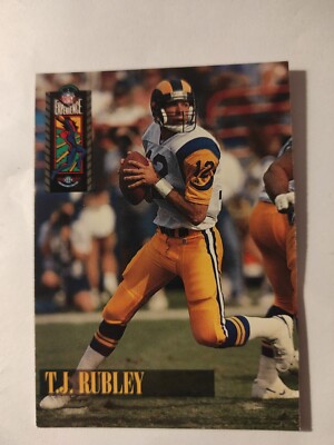 Tradingcard Football NFL T.J. Rubley Los Angeles Rams Classic Games 1994