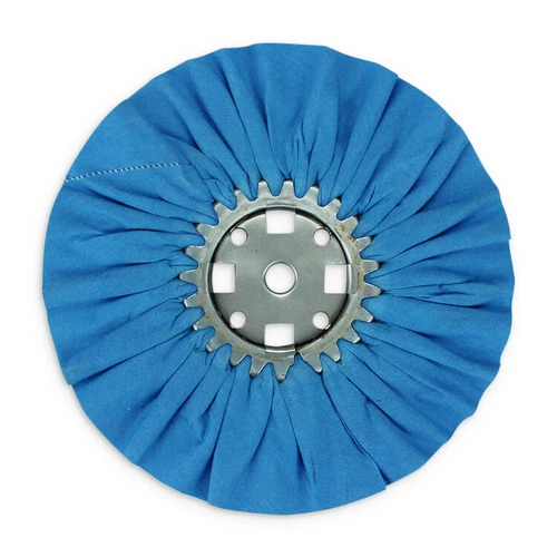10" Blue Mill Treated Airway Buffing Wheel 3" Center Plate x 5/8" Arbor Hole