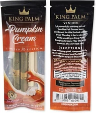 King Palm | Mini | Pumpkin Cream | Organic Prerolled Palm Leaf Rolls | 2 Rolls