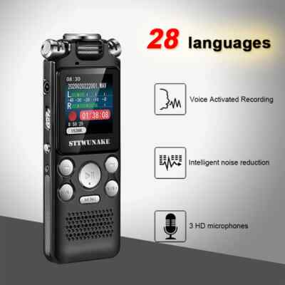 Professional Voice Activated Digital Audio Recorder 8GB16GB 32G Noise Cancelling
