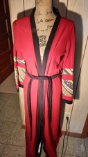 Vintage Impression Robe House Coat Paisley 70s Hippie Boho