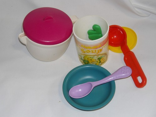 1980'S VNTG FISHER PRICE FUN w FOOD ALPHABET SOUP and BREAKFAST WAFFLES FOOD LOT - Picture 6 of 14