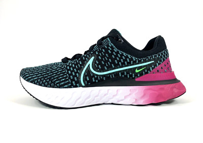 Nike React Infinity 3 Running Shoes Black Teal Pink DD3024-003 Women's 8.5