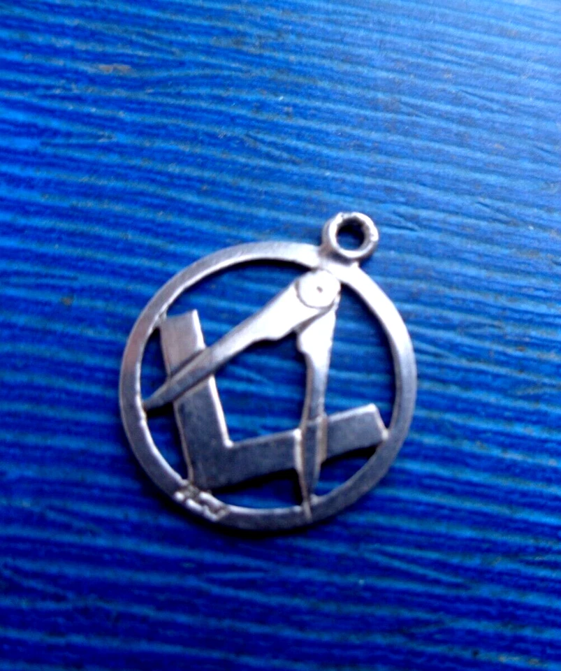 Ungewöhnlich Vintage Platinum Freimaurer Uhr Fob / Medaille Oder Anhänger - - Bild 3 von 4