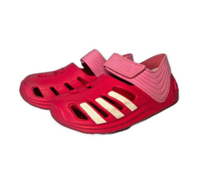 Adidas Zsandal Sandals Shoes Rubber Vivid Berry Pink Toddler Girls 9