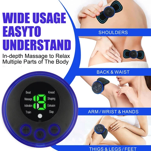 Portable Mini Electric EMS Neck Back Massager Cervical Massage Patch Stimulator - Picture 3 of 17