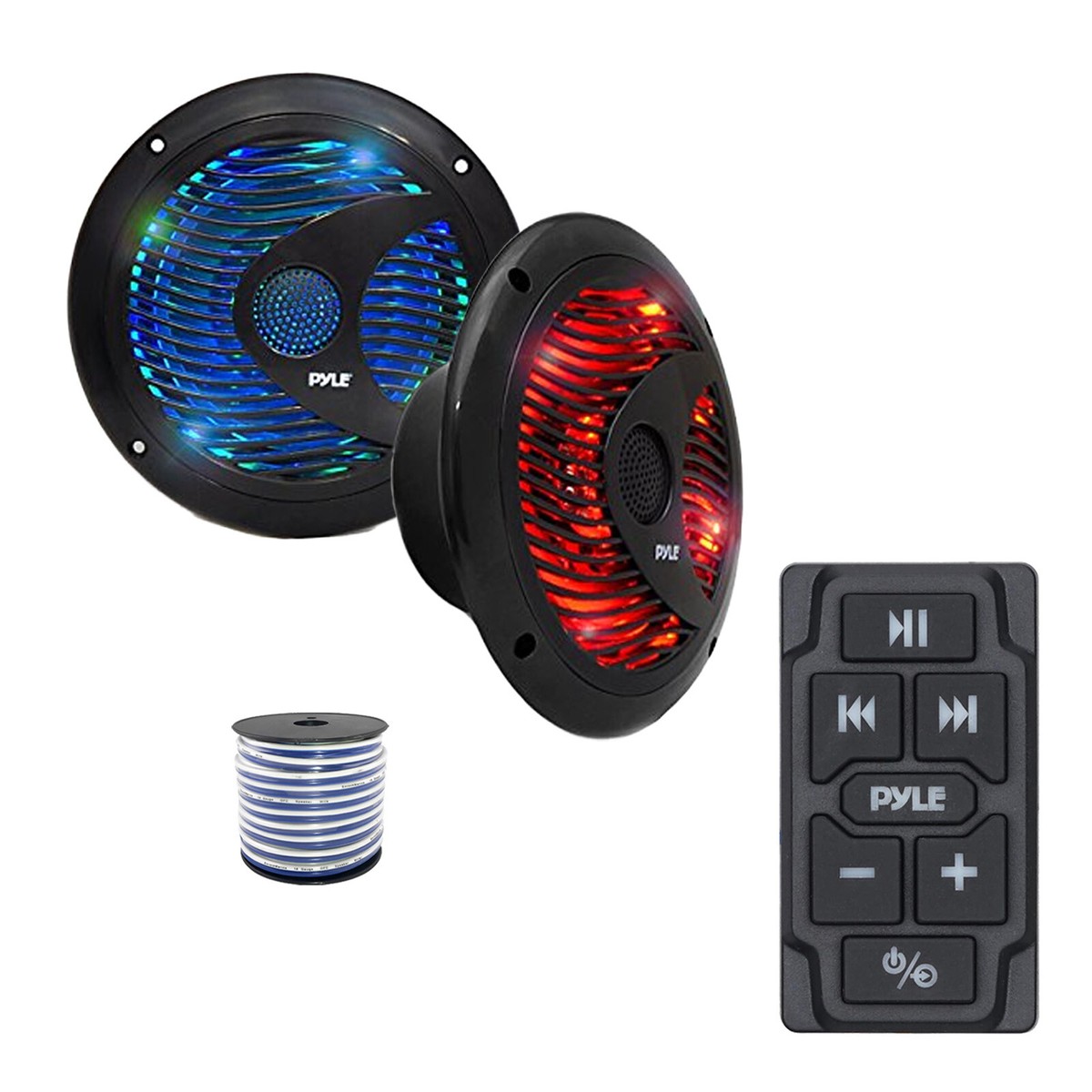 Inch Pyle Led Marine Speakers Pyle PLMRWB65LEB Hydra Series 2-Way