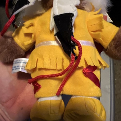 Plush Bear Indian With Headdress Toy Network Vintage - Picture 9 of 10