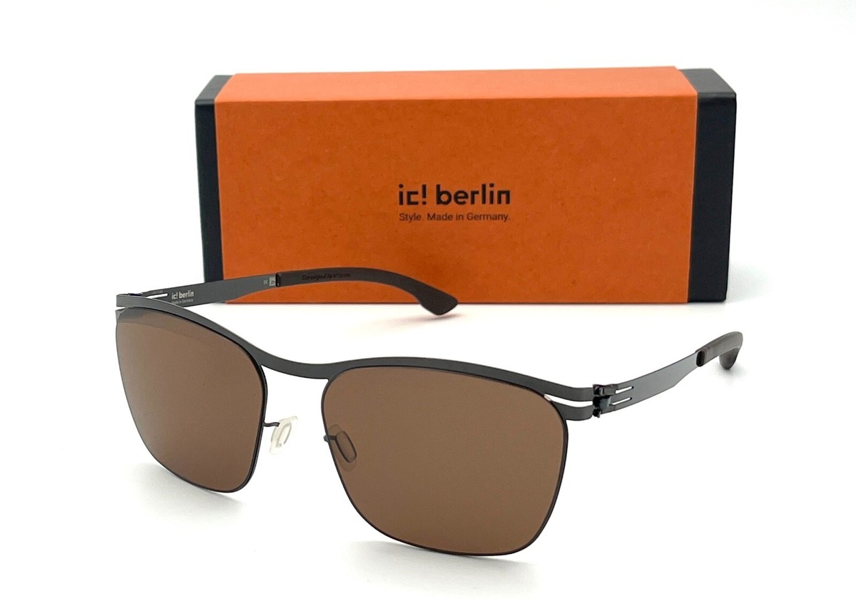 IC BERLIN TEGELER SEE Gunmetal Mahogany Frosted 56mm Sunglasses