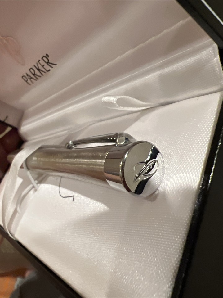 Parker Ball Point Pen Silver Finish W/Case Managed Markets Heath care