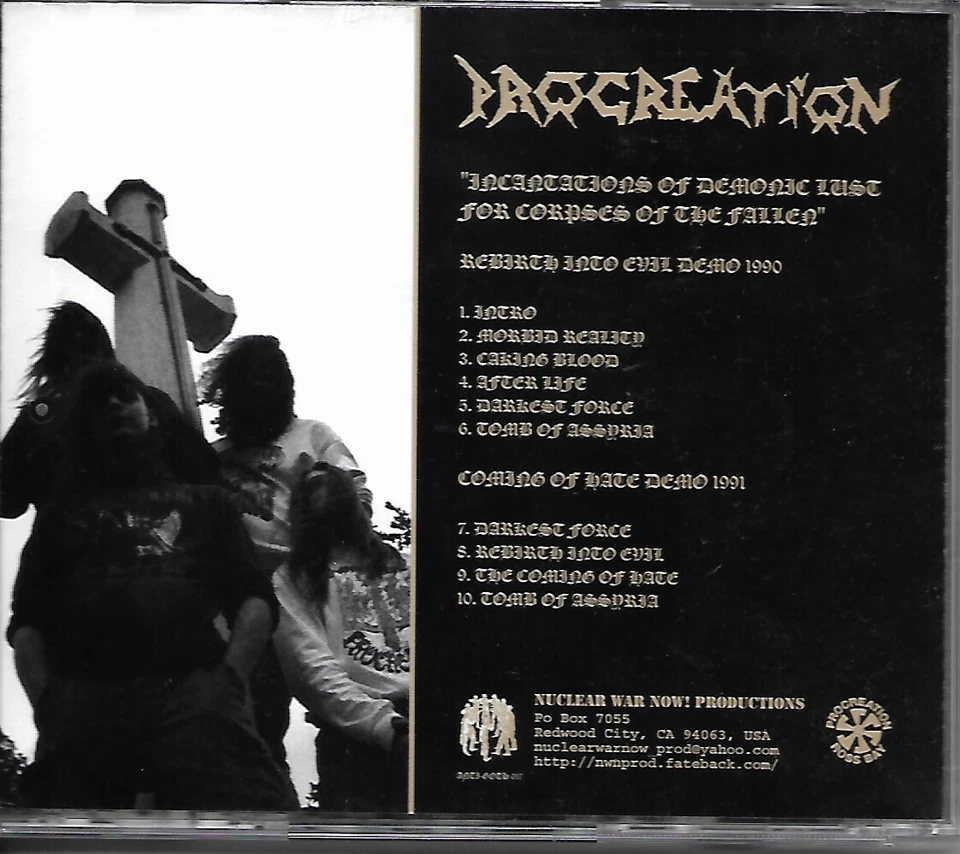 PROCREATION-INCANTATIONS OF DEMONIC LUST FOR CORPSES OF THE FALLEN-CD-blasphemy - Imagem 2 de 2