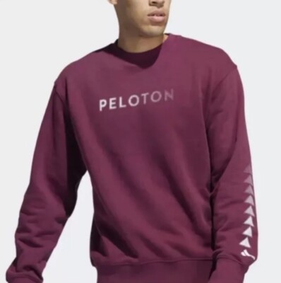 Adidas Peloton Unisex Crew Neck Pullover Sweatshirt Training Burgundy Size M