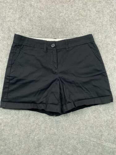 Crown & Ivy Shorts Womens 6 Black Chino Twill Pockets Casual Ladies Work Dressy - Picture 1 of 7