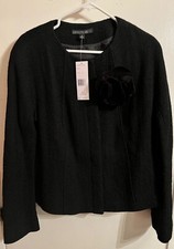 Nwt $ 398 Lafayette 148 Women's Black Wool Blazer Size 12