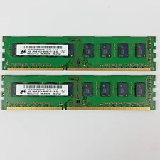 4GB (2x2GB) Micron 2Rx8 PC3-8500U DDR3-1066 MT16JTF25664AZ-1G1F1 Desktop Memory