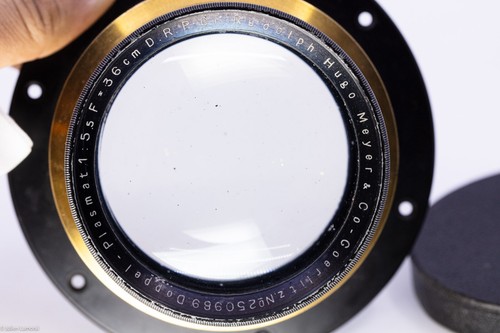 hugo meyer 36cm f5.5 dopplel plasmat - plasmatlinse 62cm f11 brass lens c1c - Photo 4/11