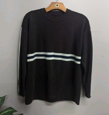 Vintage Union Bay Brown Striped Acrylic Pullover Sweater Blouse Size S/M