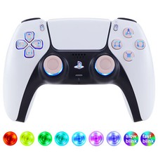7 Colors 9 Modes Share Home Face Buttons Kit for PS5 Controller BDM-030 040 050