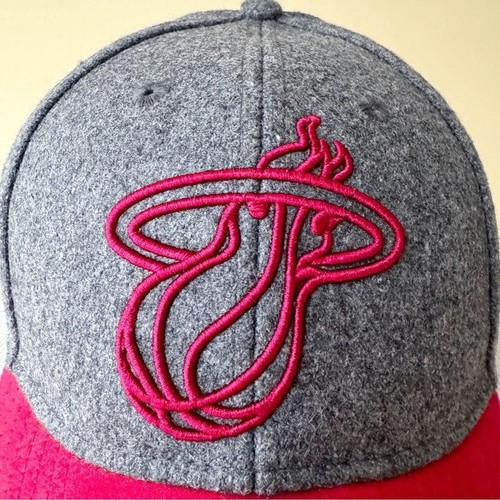Miami Heat Snapback Hat Mens NBA Cap Red Gray Adjustable Basketball Fan Gift - Picture 3 of 7