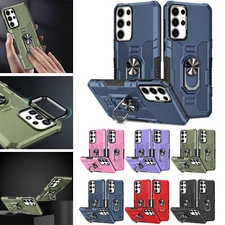 For Samsung Galaxy S25 S24 FE|Ultra|+ S23 S22 S21 S20 Mag Ring Stand Rugged Case