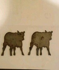 Rustic Recycled Metal Cows Stencil/Sign DIY Projects Set of 2