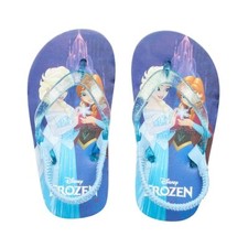 SIZE 5/6 new nwt Disney's Frozen Elsa Anna Thong Flip Flop Sandals blue girls