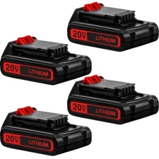 2/4Pack 20V MAX LB4020 FOR Black and Decker 20V Battery 4Ah Lithium LBXR20 LBX20