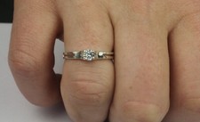 Beautiful Handmade Solid 925 Ladies Ring with Cubic Zirconia + Gift Bag