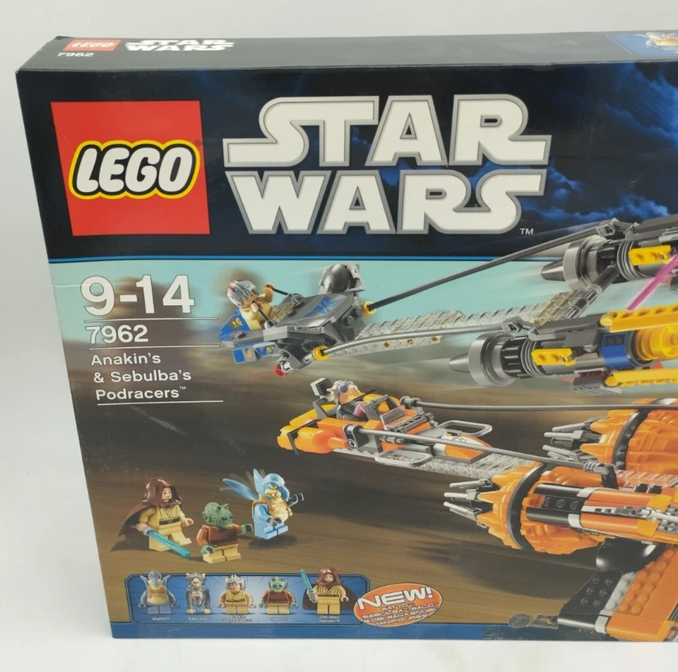 LEGO 7962 Anakin Skywalker y Sebulba's Podracers NUEVO SIN USAR, EN CAJA BUENA EOL Star Wars - Imagen 2 de 4