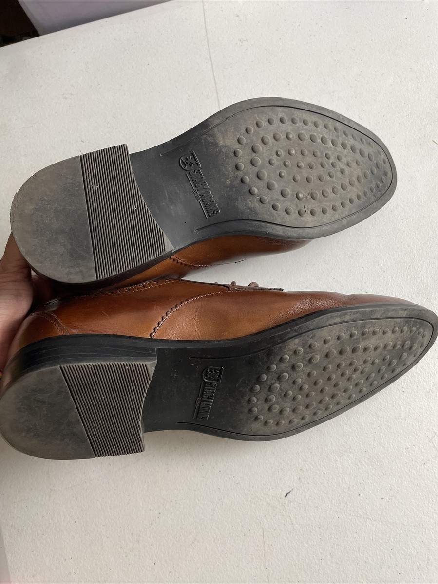 STACY ADAMS Men sz 9M 9 M brown camel leather Dress Shoe  display picture 1