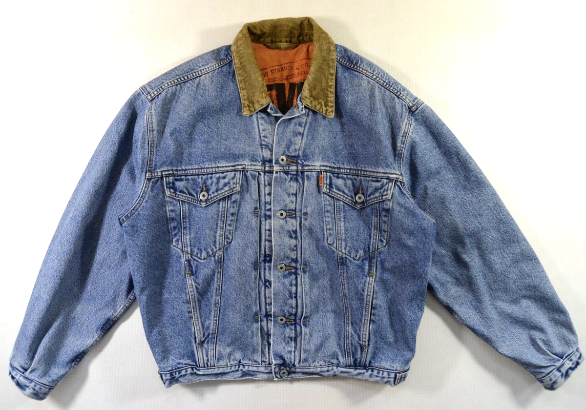 80s Levi’s 70629 DENIM BOA JACKET Size L Vintage Levi's Denim Jacket 1980s Men's XL 70507 0219 Vtg