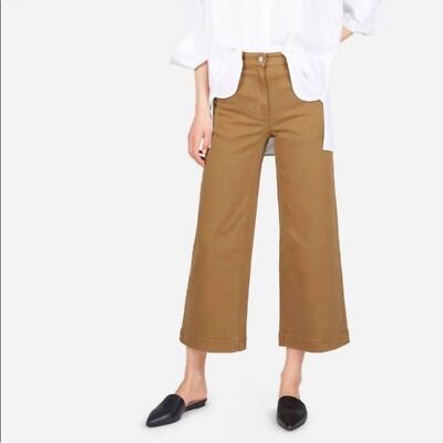 Everlane Organic Cotton Wide Leg Pants Size High Waisted