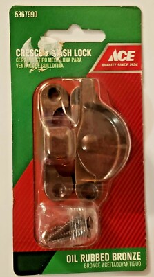 NEW Ace Hardware Crescent Sash Lock Oil Rubbed Bronze #5367990 *FACTORY SEALED*