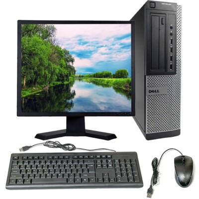 Dell Desktop Computer PC Intel i5 8GB RAM 256GB SSD 19