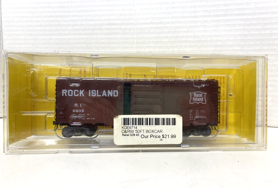 Kadee Ho Rock Island Road series 5805-5899 40' PS-1 Boxcar Scale Coupler - Image 2 of 4