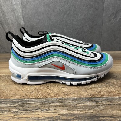 Nike Air Max 97 GS Pure Platinum Light Crimson Size 4Y Size 5.5 Womens Sneakers