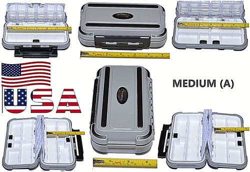 Fishing Tackle Box Lure Waterproof Compartments 2 Layer Hook Storage Case Medium - Picture 10 of 96