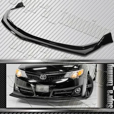Painted BLK Front Bumper Lip Spoiler Splitter 3PCS For 2012-2014 Toyota Camry SE