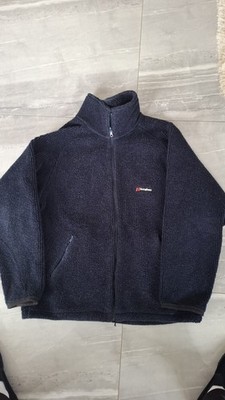 Vintage Berghaus Berber Cord Jacket XL Navy Blue   Made in G.B. 90s Pille Fleece