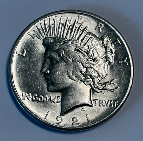 1921-P US $1 Silver High Relief Peace Dollar, Key Date Peace Dollar!