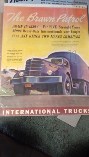 International Harvester Company International Trucks Print Advertisement 1939