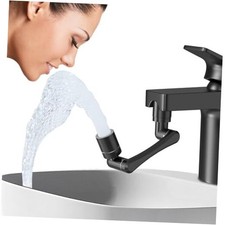 1440  Rotating-Faucet-Extender Sink Aerator - B- Black- Swivel Faucet Aerator