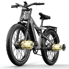 ELECTRIC BIKE 2000W 30MPH EBIKE FOR ADULTS 48V 17.5AH 26" FAT TIRE MOUNTAIN BIKE