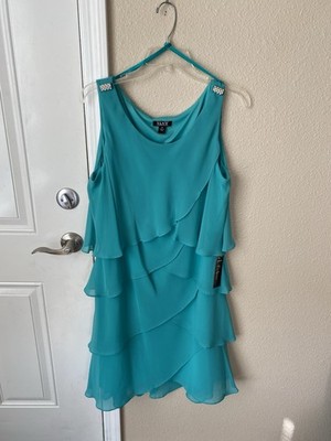 green emerald velvet dress SL Fashions Metallic-Trim Capelet Sheath Dress - Faded Rose
